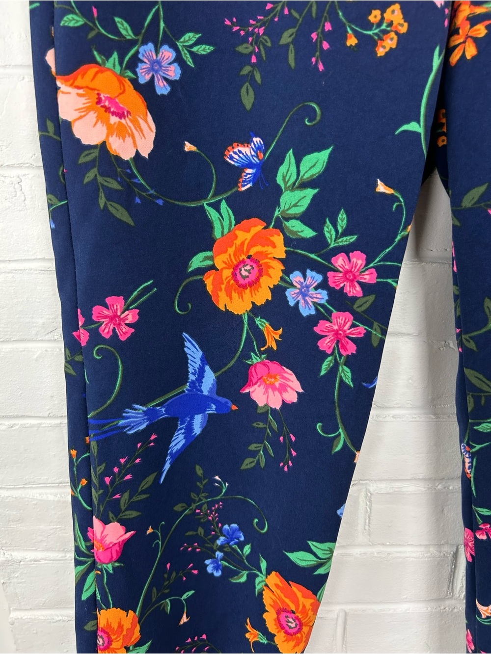 Old Navy Floral Harper Mid Rise Trouser Pants Size 12 - Picture 7 of 10
